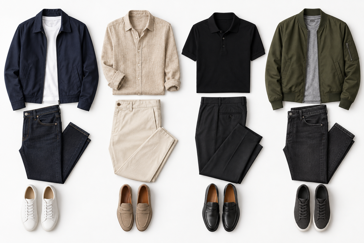 Men's clothing collection featuring jackets, shirts, polos, and jeans – Ceppra